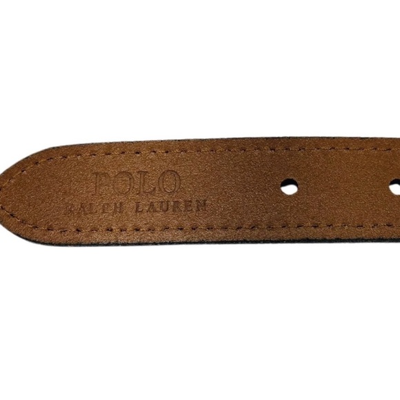 Polo Ralph Lauren Striped Logo Crest Belt 40 - Picture 7 of 10